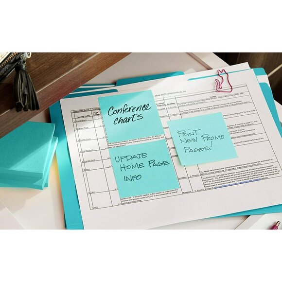 Pop-up Notes, 3x3 in, 5 Pads, America's Favorite Sticky Notes, Assorted Colors, - Picture 2 of 10